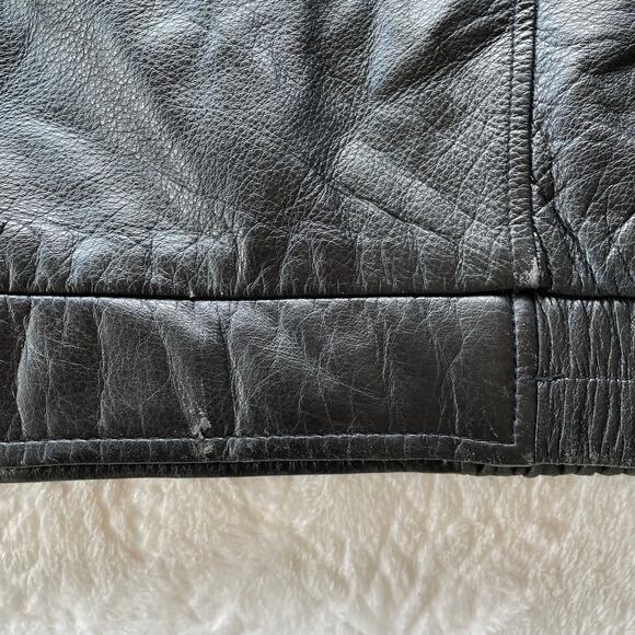 🔥Vintage Croft & Barrow Soft Leather Bomber Jacket Classic Biker Mens Size XXL - Picture 12 of 16